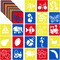 Drawing Stencils, Hollow Out Drawing Templates, Plastic Animal Stencils for Craft Projects (5.6 x 6 Inch) - 54 Pack